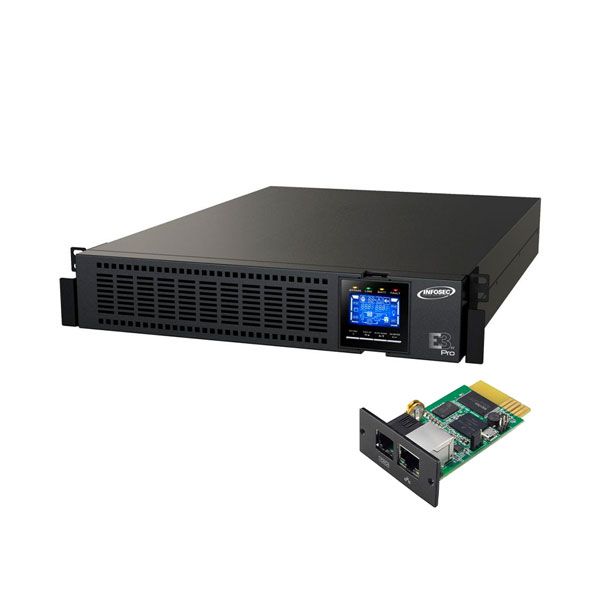 UPS Infosec 220V 6000VA 5400W E3 Pro RT Online Doble + Placa SNMP