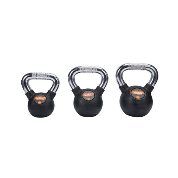 Pesa Rusa LiveUp | Rubber Kettle Dumbbell Negro